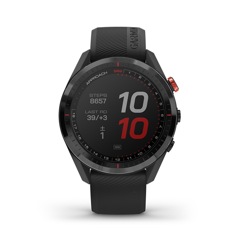 ガーミン（GARMIN）（メンズ、レディース）距離計 ゴルフ 時計アプローチS62 Black 010-02200-20 距離測定器 腕時計 GPS ゴルフナビ