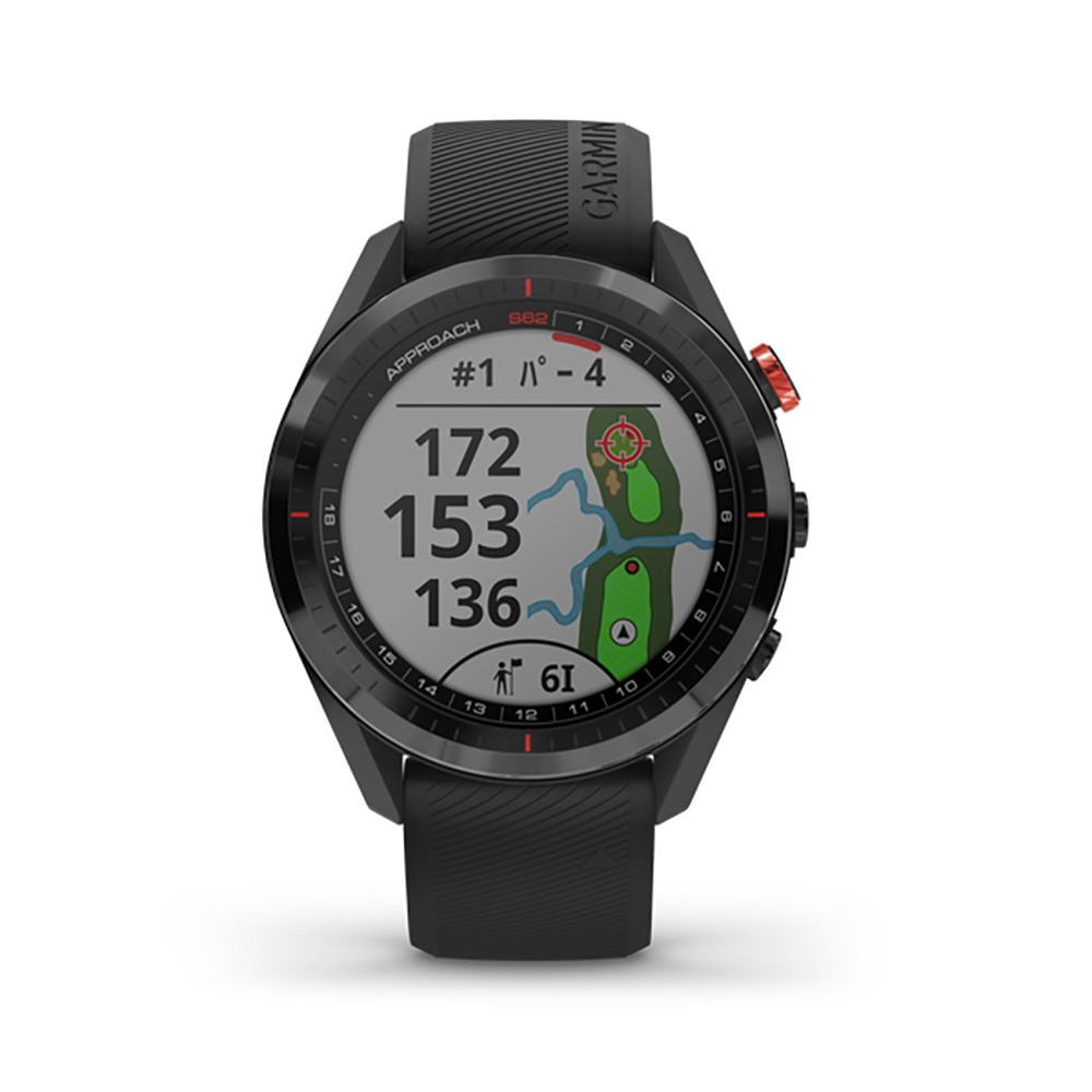 ガーミン（GARMIN）（メンズ、レディース）距離計 ゴルフ 時計アプローチS62 Black 010-02200-20 距離測定器 腕時計 GPS ゴルフナビ