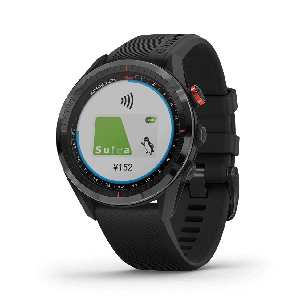 ガーミン（GARMIN）（メンズ、レディース）距離計 ゴルフ 時計アプローチS62 Black 010-02200-20 距離測定器 腕時計 GPS ゴルフナビ