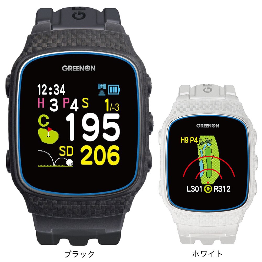 グリーンオン（GREENON）（メンズ、レディース）距離計 ゴルフ 時計ザ・ゴルフウォッチ ノルム2 G018B 距離測定器 腕時計 GPS ゴルフナビ