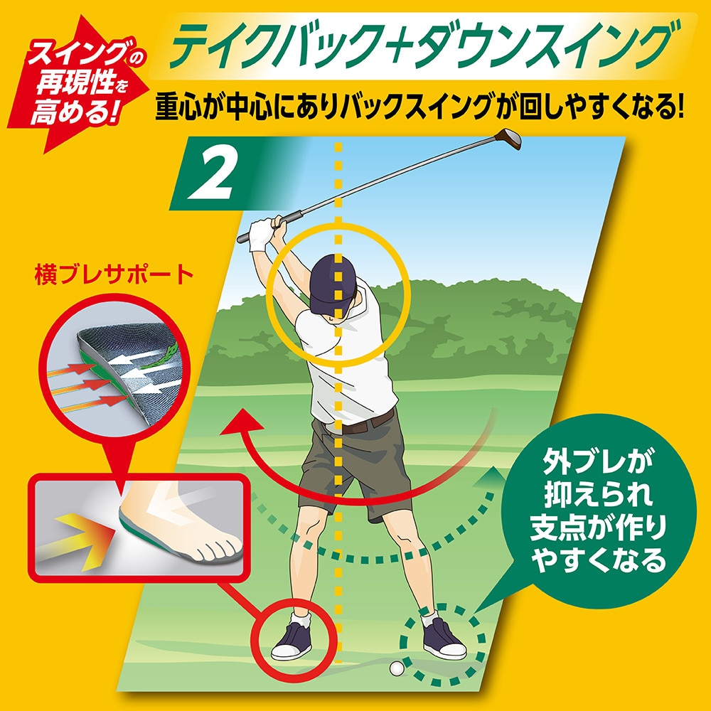 バネ（Bane）（メンズ、レディース）バネインソール ゴルフ スマートシリーズ BNS00400