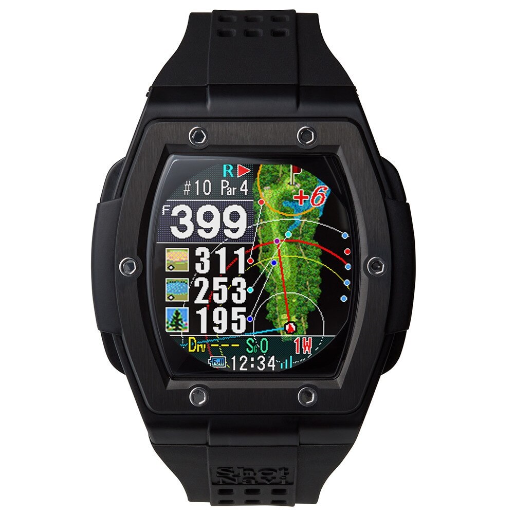 ショットナビ｜ショットナビ（Shot Navi）（メンズ、レディース）距離計 ゴルフ 時計クレスト ブラック Crest B Crest BK  距離測定器 腕時計 GPS ゴルフナビ - ゴルフ用品はヴィクトリアゴルフ