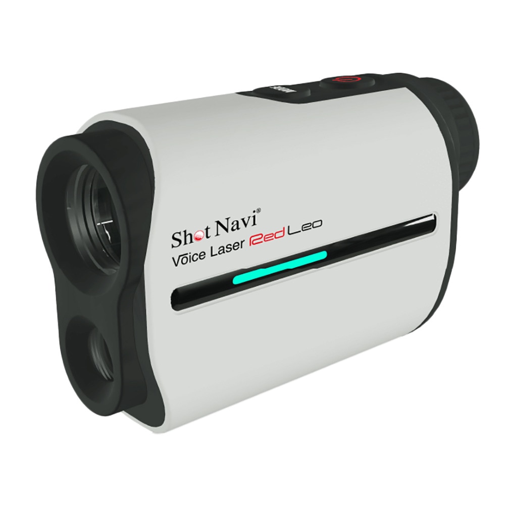 ショットナビ ゴルフ距離測定器 レーザー ボイス レーザー レッド レオ(Voice Laser RED LEO) ホワイト ＦＦ 10 ゴルフ画像