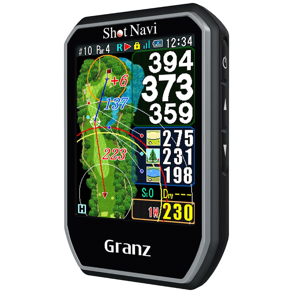 ショットナビ（Shot Navi）（メンズ、レディース）ゴルフ距離測定器 ゴルフナビ グランツ Granz ブラック