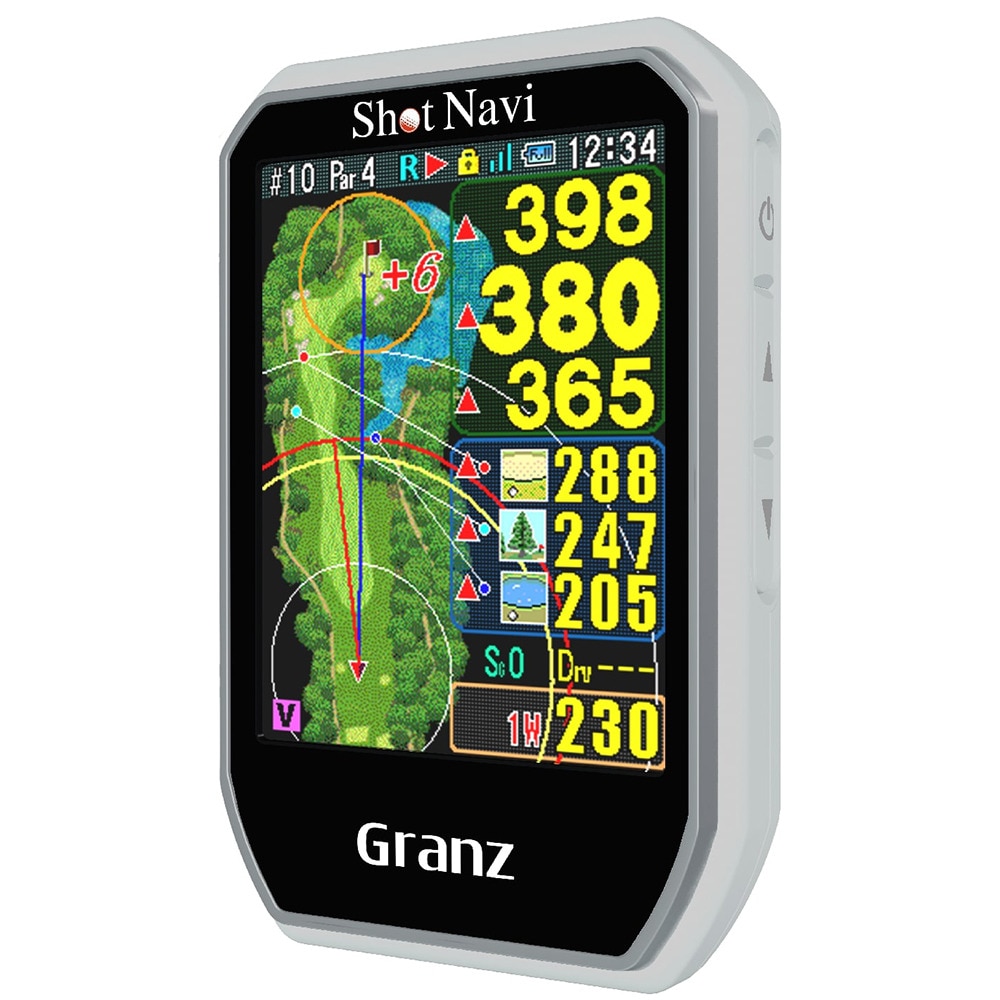 ショットナビ（Shot Navi）（メンズ、レディース）ゴルフ距離測定器 ゴルフナビ グランツ Granz ホワイト
