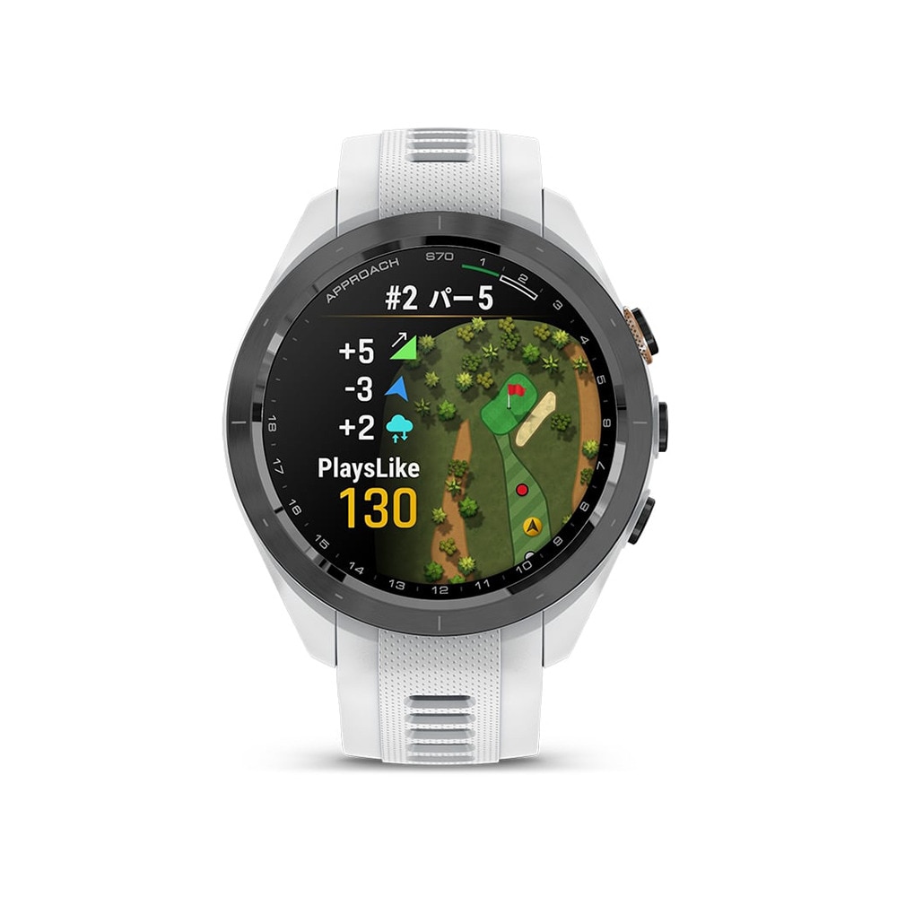 ガーミン（GARMIN）（メンズ、レディース）ゴルフ GPS ウォッチ アプローチ Approach S70 42mm スマートウォッチ WHITE 010-02746-20