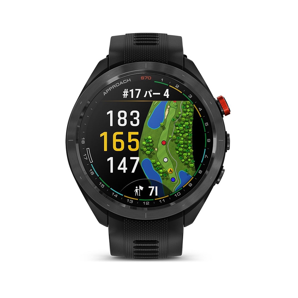 ガーミン（GARMIN）（メンズ、レディース）ゴルフ 距離計 GPS ウォッチ アプローチ Approach S70 47mm スマートウォッチ ブラック 010-02746-22