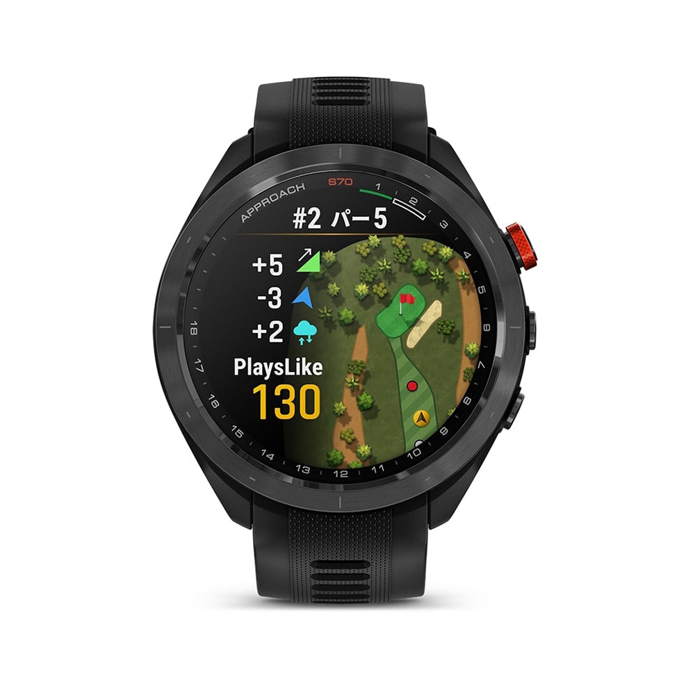 ガーミン（GARMIN）（メンズ、レディース）ゴルフ 距離計 GPS ウォッチ アプローチ Approach S70 47mm スマートウォッチ ブラック 010-02746-22