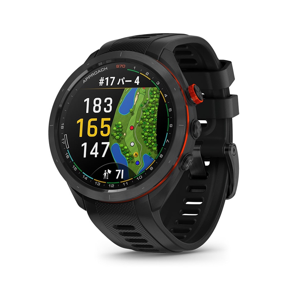 ガーミン（GARMIN）（メンズ、レディース）ゴルフ GPS ウォッチ アプローチ Approach S70 47mm スマートウォッチ BLACK 010-02746-22