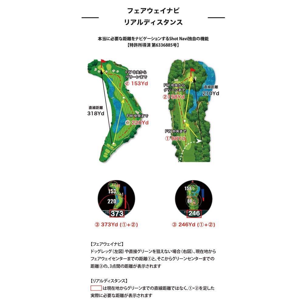 ショットナビ（Shot Navi）（メンズ、レディース）ゴルフ 距離計 ナビ 防水 Evolve PRO Touch エボルブプロ タッチ ブラック