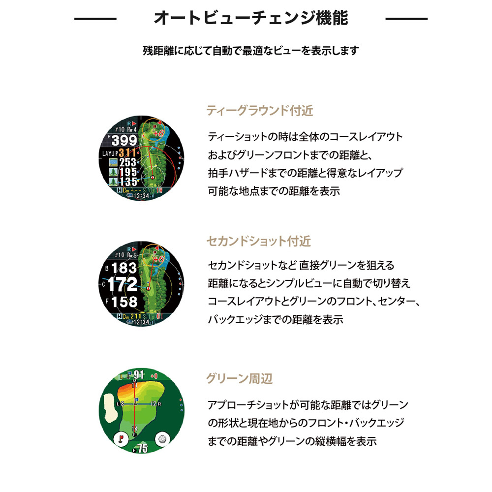 ショットナビ（Shot Navi）（メンズ、レディース）ゴルフ 距離計 ナビ 防水 Evolve PRO Touch エボルブプロ タッチ ブラック