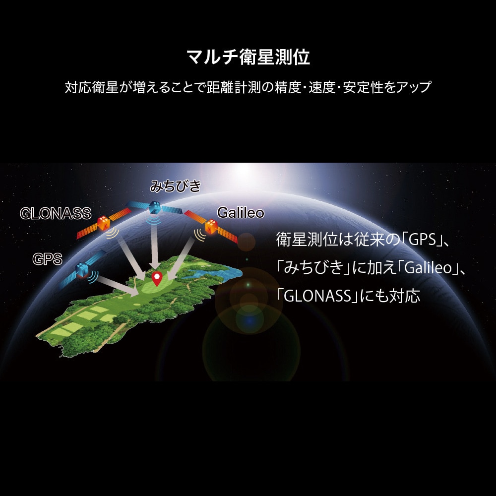 ショットナビ（Shot Navi） Crest2 Touch ゴルフGPSナビ ウォッチ 距離計 ブラック