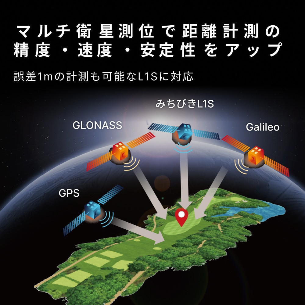 ショットナビ（Shot Navi）（メンズ、レディース）ゴルフ 距離計 VELLIX V14 ブラック べリックス ゴルフウォッチ