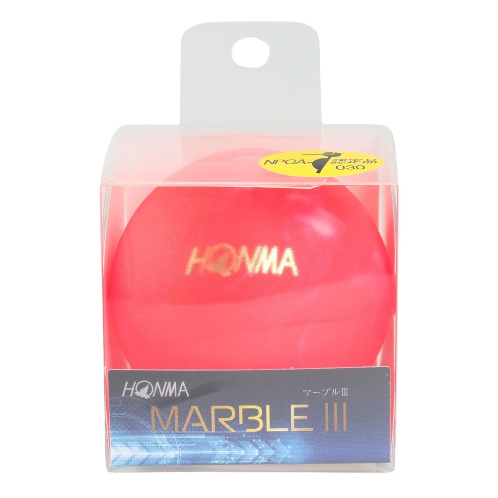 本間ゴルフ（HONMA）（メンズ、レディース）パークゴルフ ボール マーブル3 PGA2501 RED