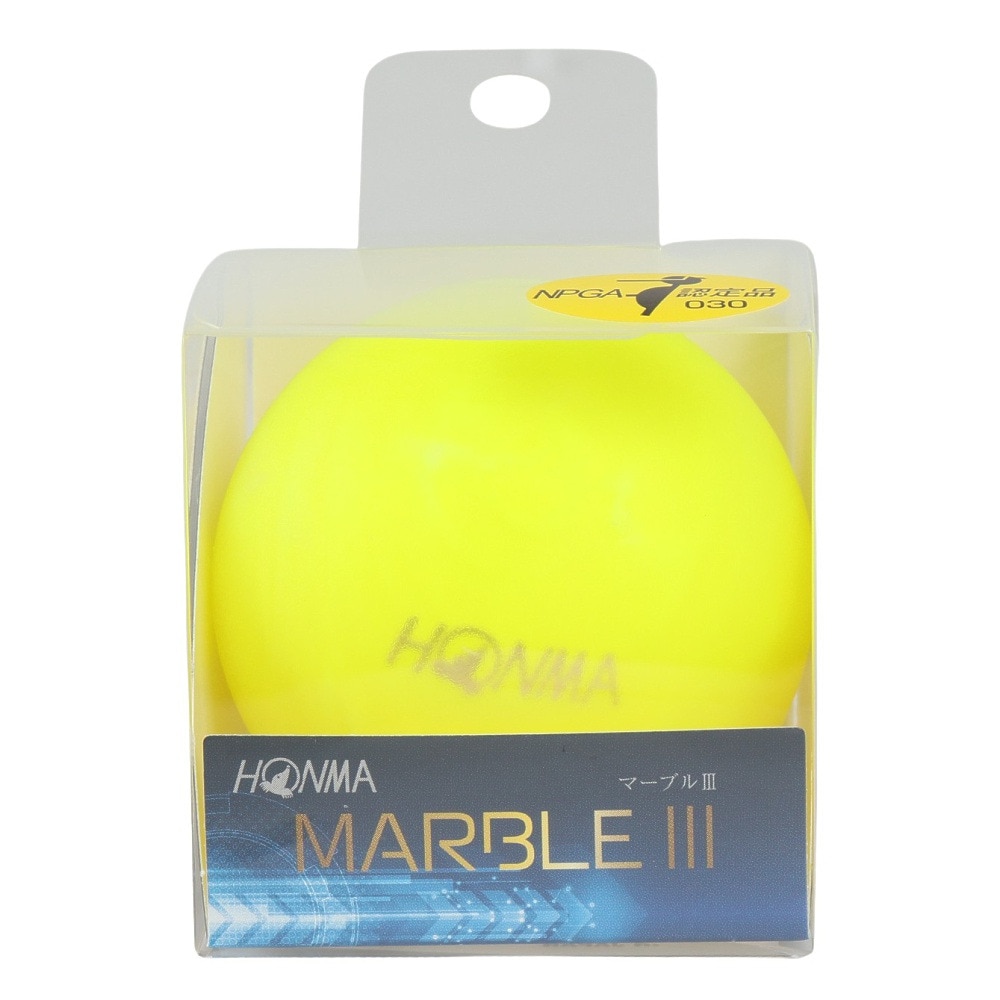 本間ゴルフ（HONMA）（メンズ、レディース）パークゴルフ ボール マーブル3 PGA2501 YE