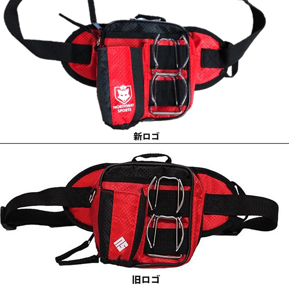 ノースウェイ（NORTHWAY）（メンズ、レディース）パークゴルフ NSG-107WP ウエストポーチ レッド/ブラック