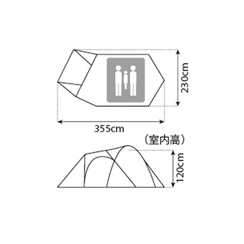 スノーピーク（snow peak） テント 3人用 アメニティドームS SDE-002RH ファミリー