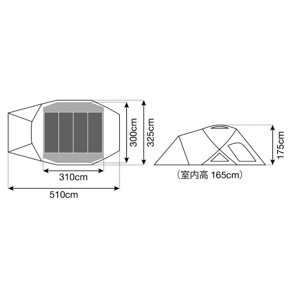 スノーピーク（snow peak） テント 4人用 5人用 6人用 ランドブリーズPro.4 ファミリーテント SD-644