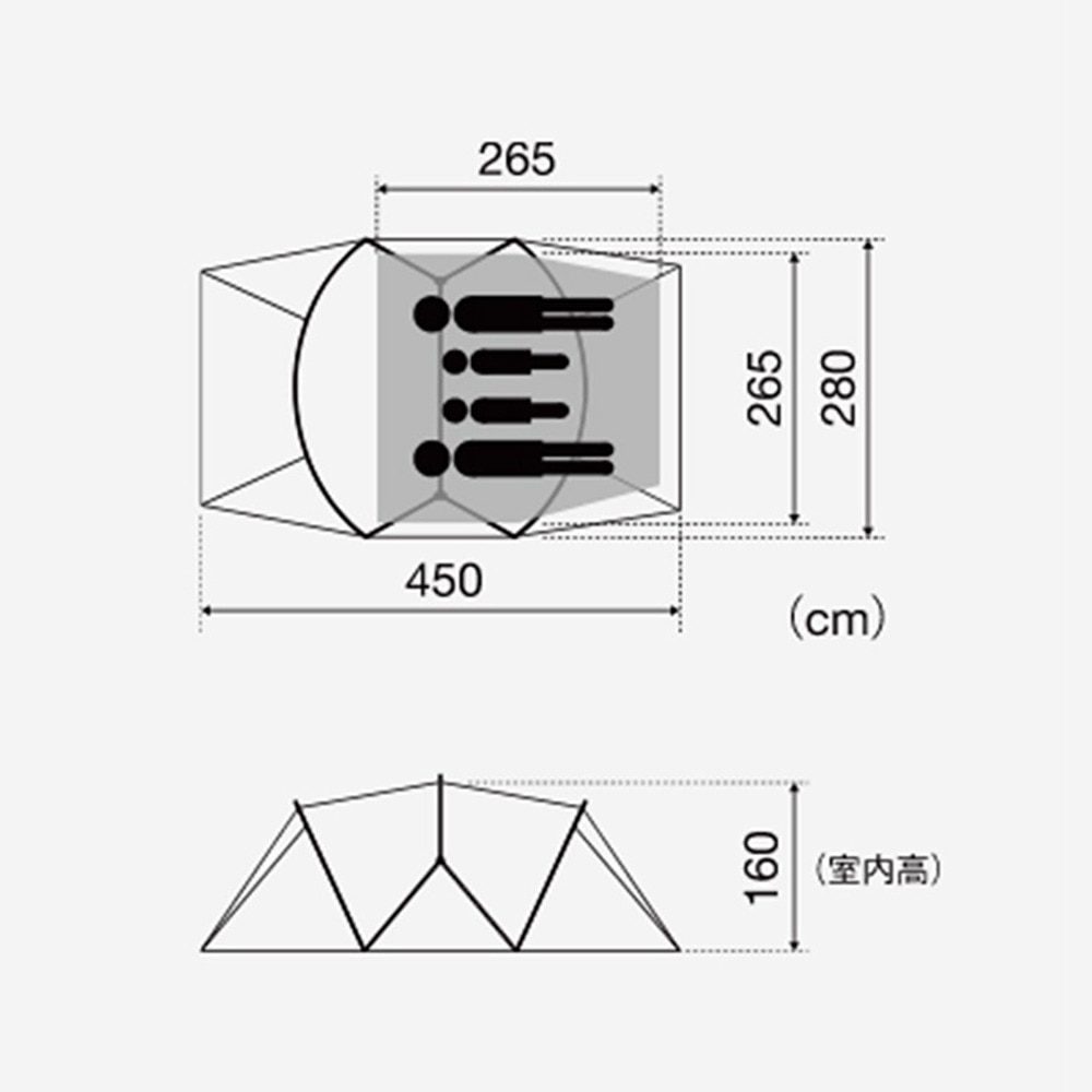 スノーピーク（snow peak） テントタープセット 3人用 4人用 ランドネスト M SET-260 キャンプ ファミリー  アウトドア・キャンプ用品はエルブレス