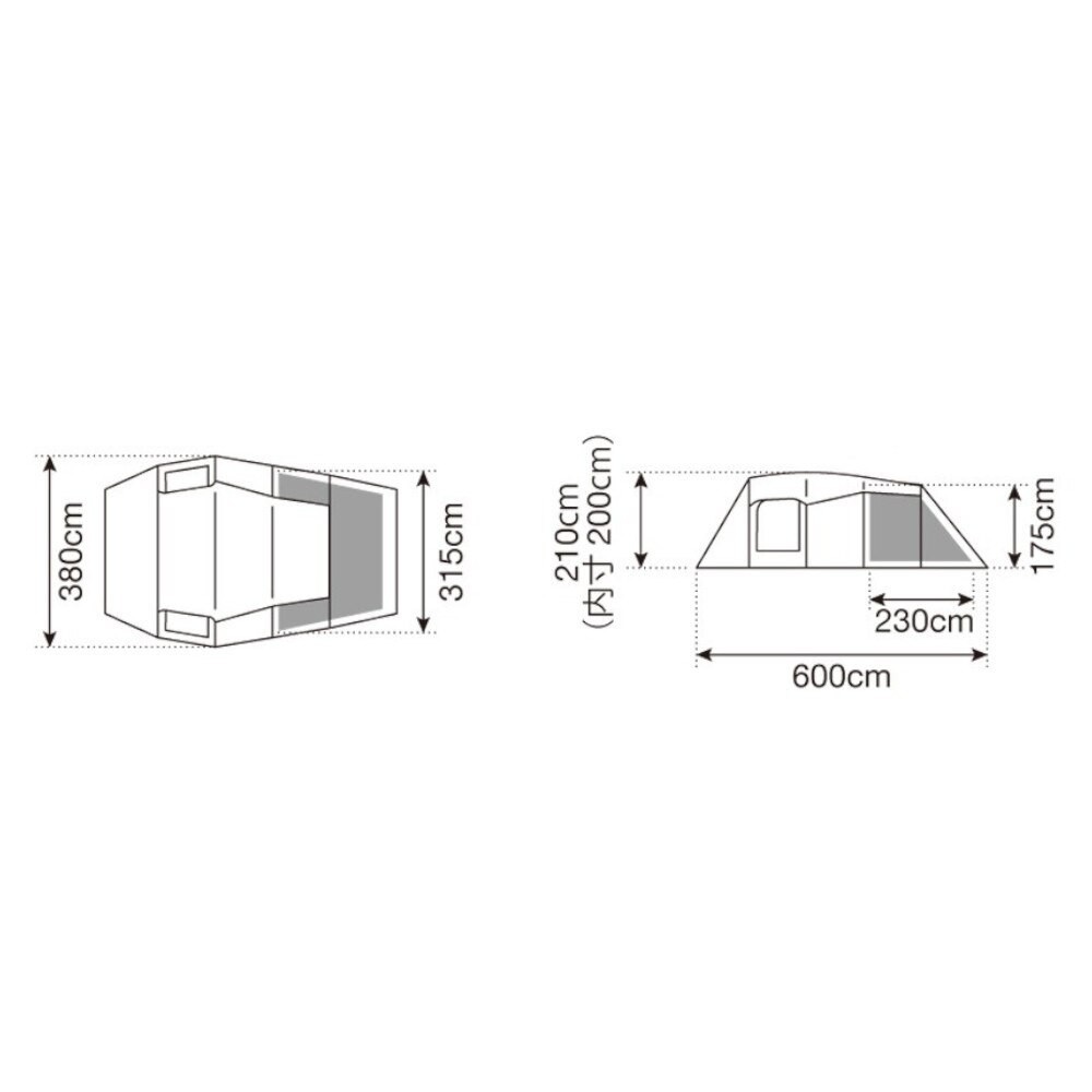 スノーピーク（snow peak） 2ルームテント 4人用 エントリー2ルーム エルフィールド TP-880R 大型 シェルター