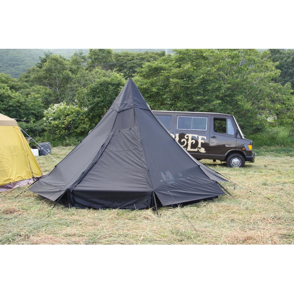 カナディアンEST テント キャンプ モノポールテント 5～6人用 ピルツ12 ブラック CETO1005