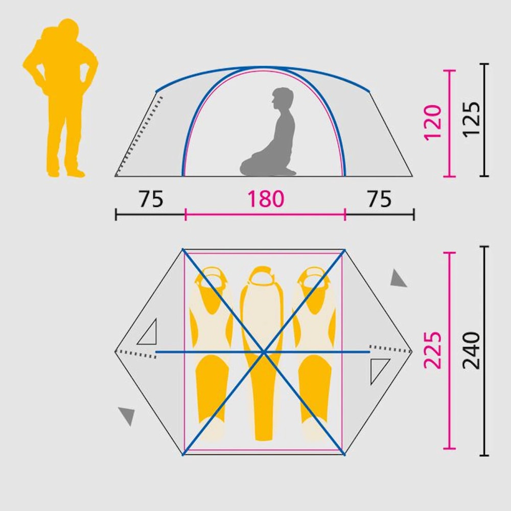 ジャックウルフスキン（JackWolfskin） テント ドーム型 エクリプス3 ECLIPSE 3 3000492-4502 キャンプ 3人用 軽量 コンパクト