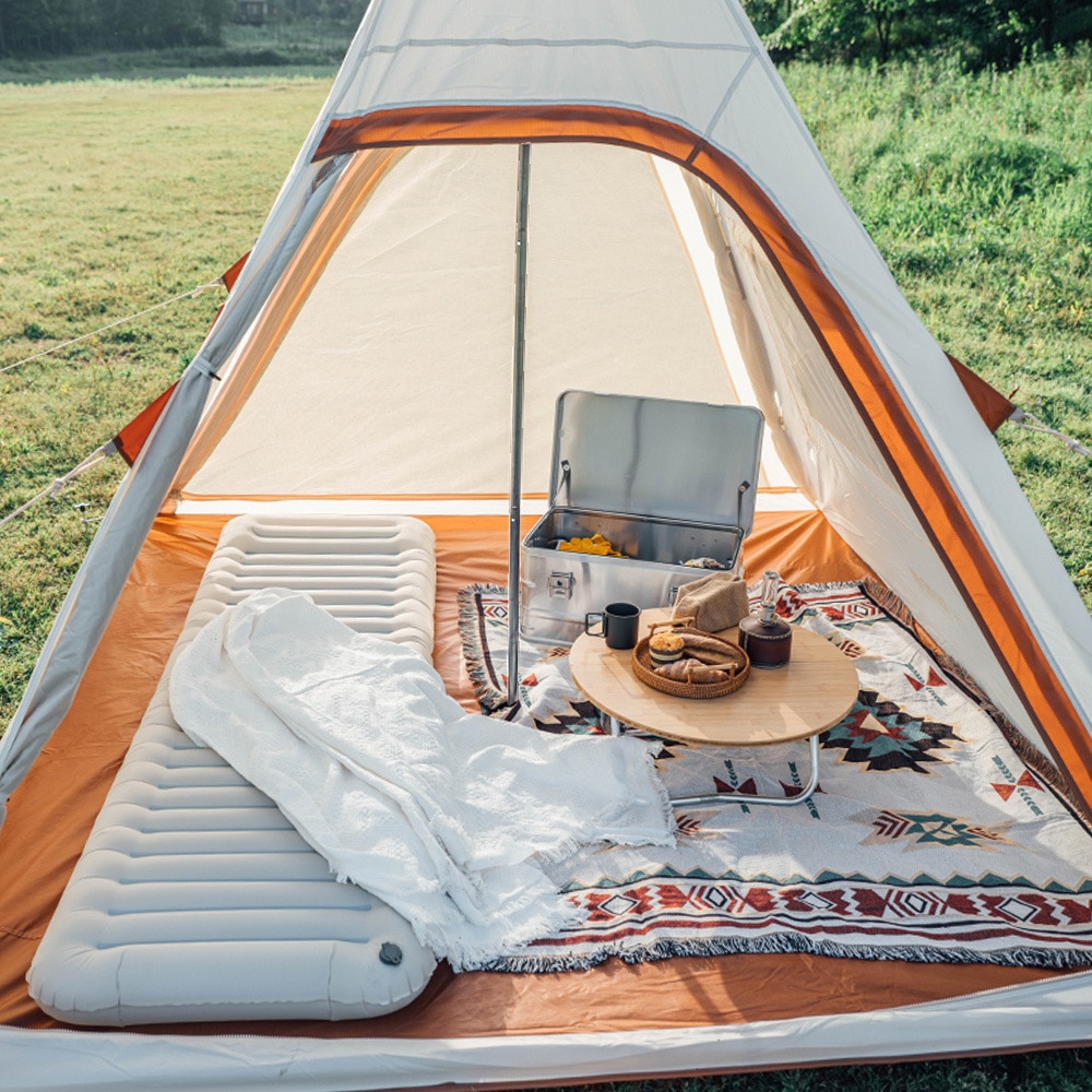 タンシャンゼ（TAN XIAN ZHE） 設置簡単ワンポール三角テント TXZ-1127 WH ホワイト 2～3人用 ワンポールテント 防虫 防風 防水 アウトドア キャンプ