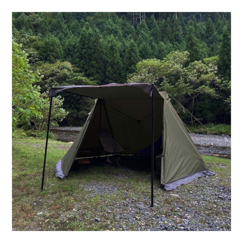 DUCKNOT（DUCKNOT） テント キャンプ ツーリングテント ハンティングヘキサ T/C (2022年度版)  722201 オリーブドラブ アウトドア