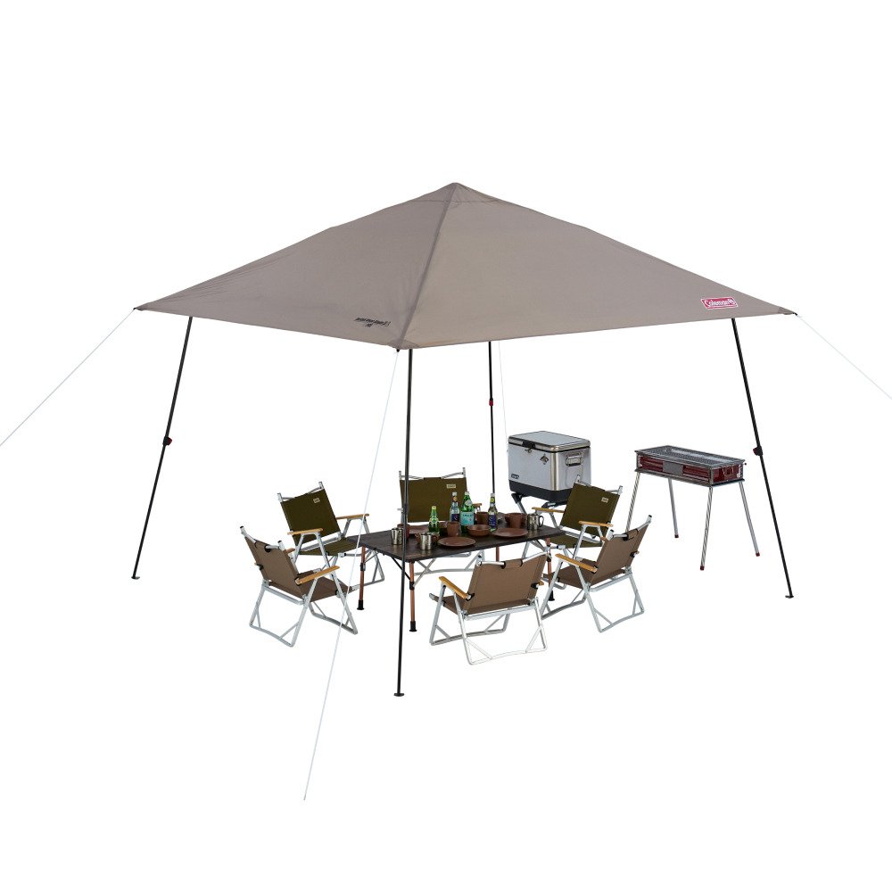 コールマン（Coleman） タープ クイックアップテント キャンプ インスタントバイザーシェード4/Lグレージュ 2244025 3m×3m ワンタッチ UVカット 防水 日よけ