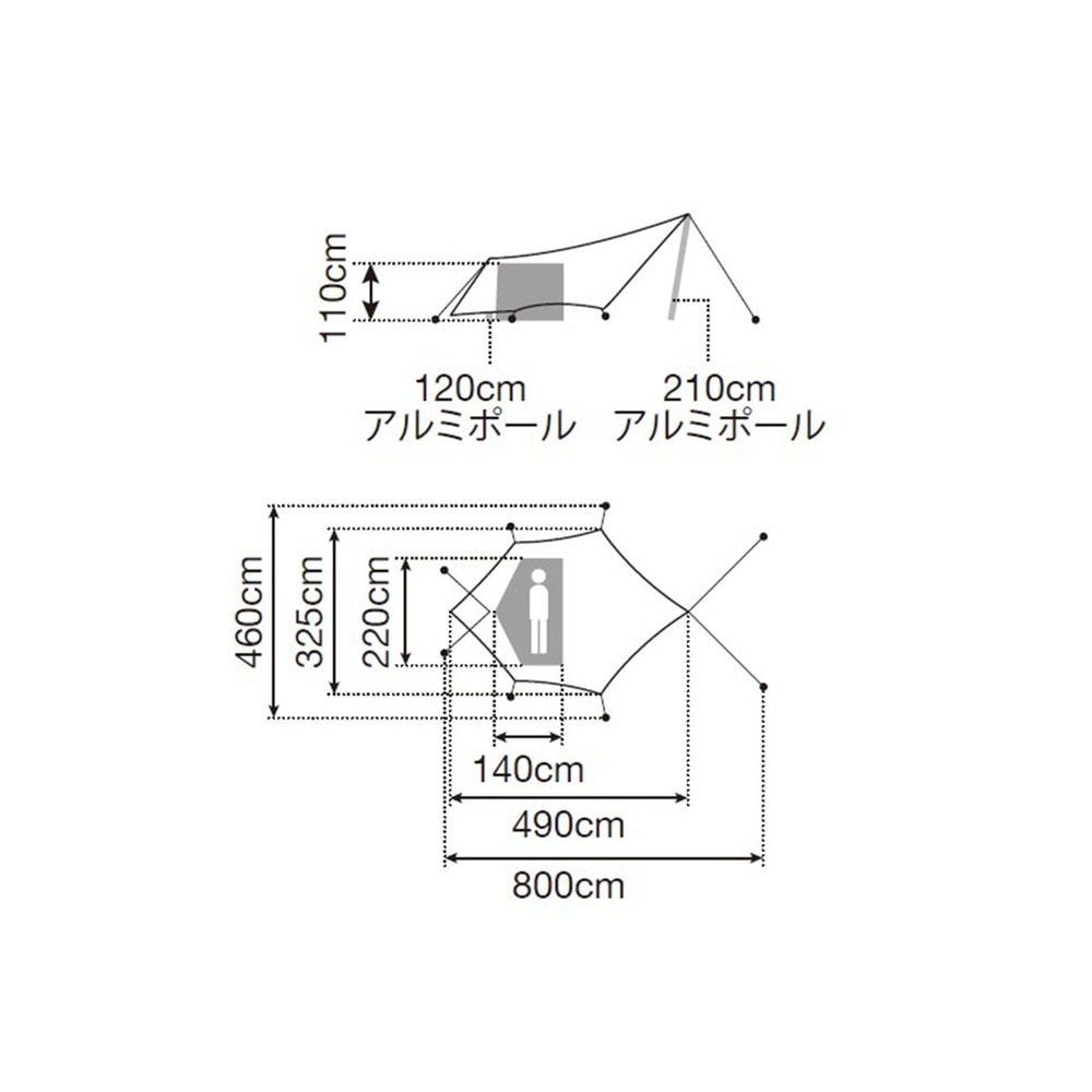 スノーピーク（snow peak） テント キャンプ ソロ 1人用 ヘキサイーズ1 アイボリー SDI-101-IV-US アウトドア USA限定モデル