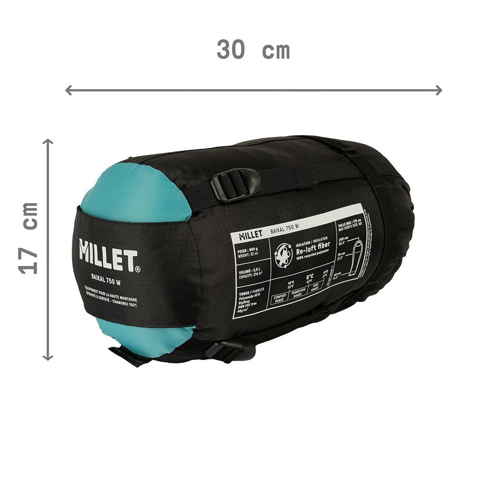 ミレー（Millet） シュラフ 寝袋 マミーキャンプ 登山 バイカル 750W MIC1135-N9457
