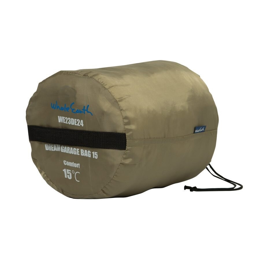 ホールアース（Whole Earth） シュラフ 寝袋 洗える 軽量 ドリームガレージバッグ 15 封筒型 WE23DE24 BEG キャンプ 車中泊