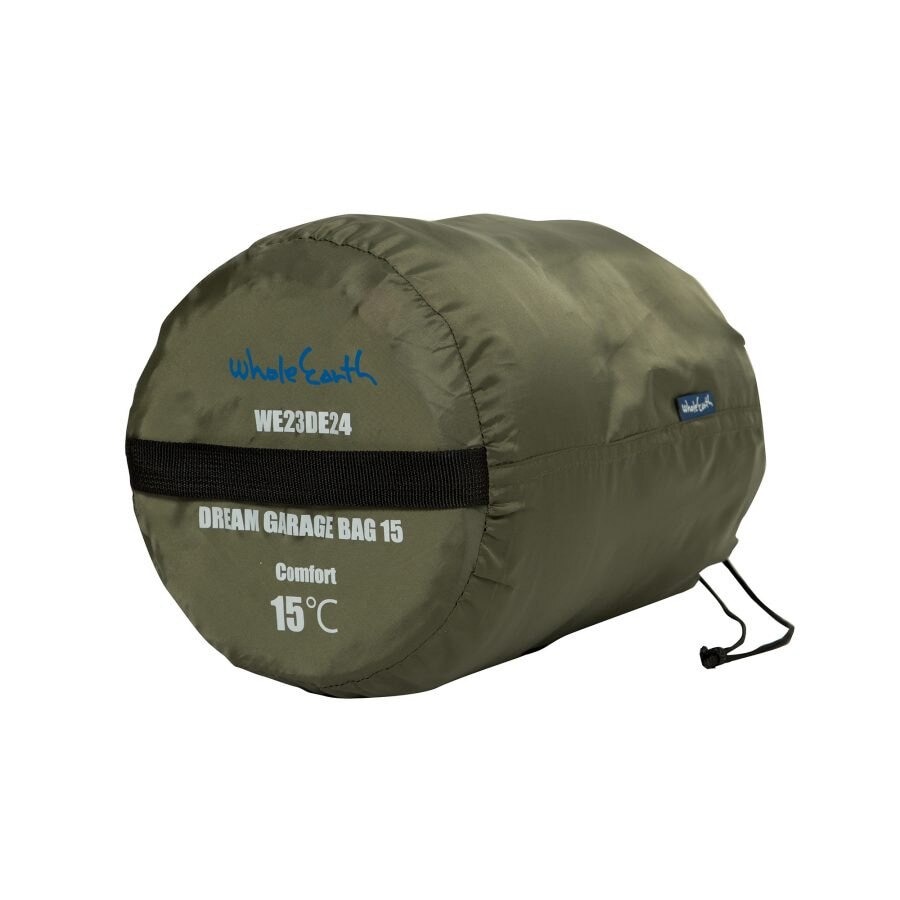 ホールアース（Whole Earth） シュラフ 寝袋 洗える 軽量 ドリームガレージバッグ 15 封筒型 WE23DE24 OLIVE キャンプ 車中泊