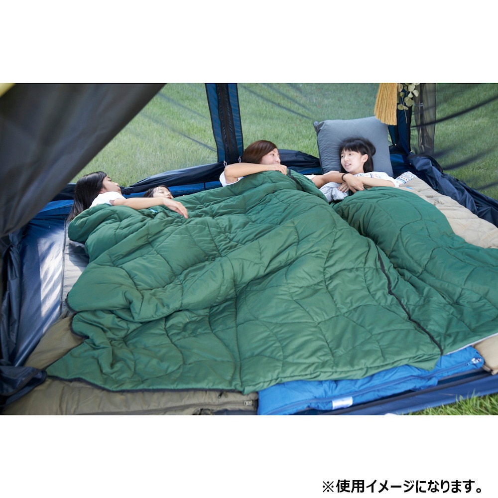 ホールアース（Whole Earth） シュラフ 寝袋 封筒型 WRAPED LARGO ラップドラルゴ WE2MDE12 キャンプ 15℃以上 防災