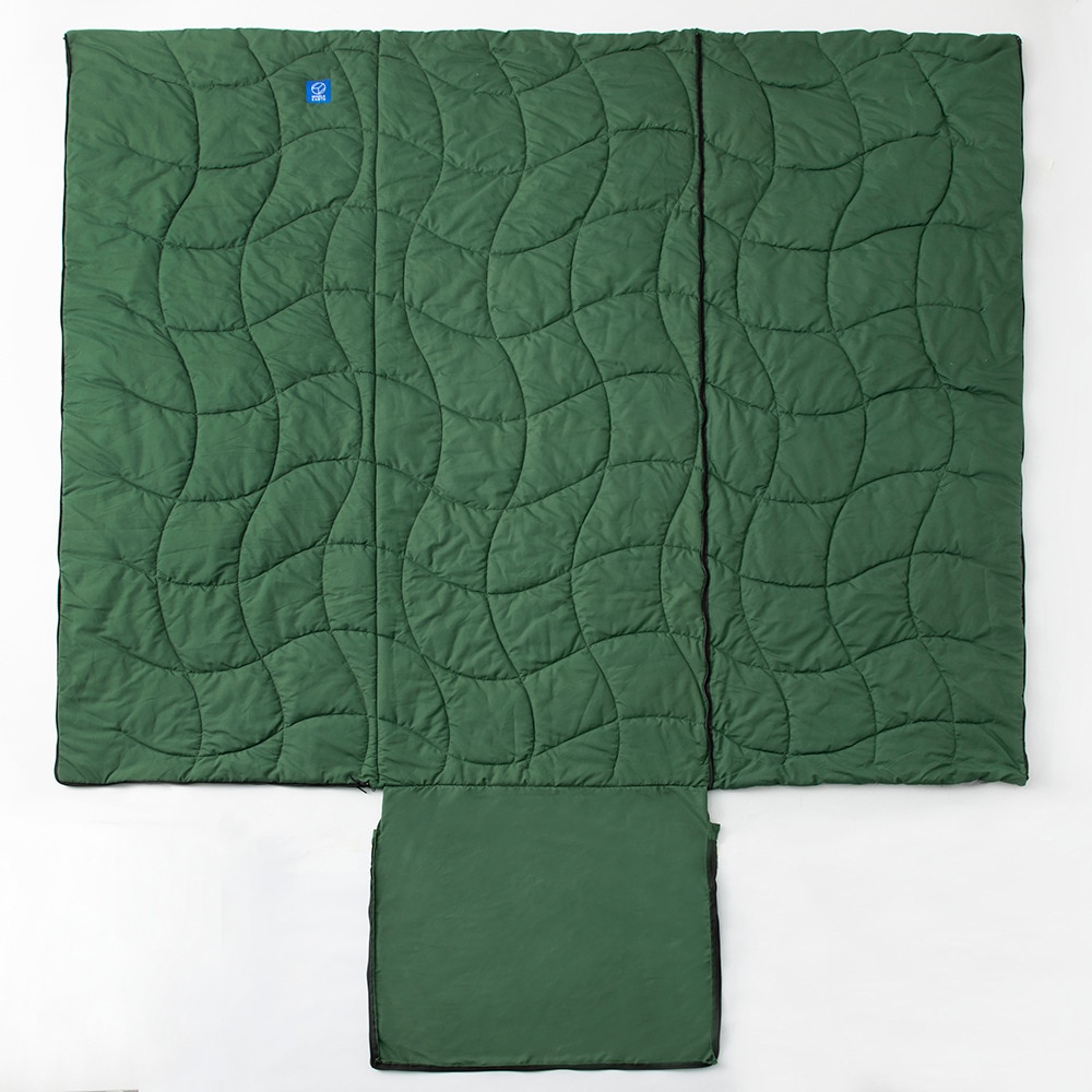 ホールアース（Whole Earth） シュラフ 寝袋 封筒型キャンプ WRAPED LARGO WE2MDE12 OV 夏用 洗える