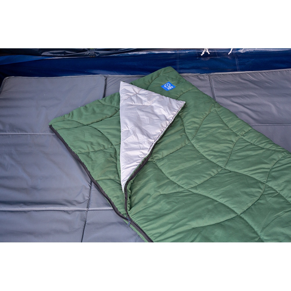 ホールアース（Whole Earth） シュラフ 寝袋 封筒型キャンプ WRAPED LARGO WE2MDE12 OV 夏用 洗える