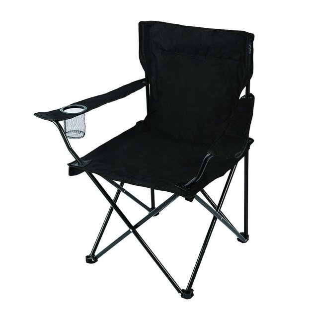 アウトドア チェア 折りたたみ椅子 Lucky Time Chair We23dc29 Blkバーベキュー キャンプ スチール 黒 ブラック カップホルダー ホールアース スーパースポーツゼビオ
