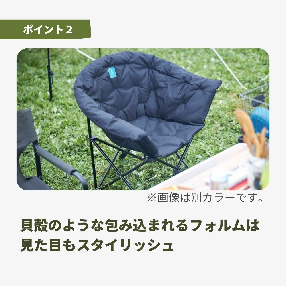 ホールアース（Whole Earth） アウトドアチェア 椅子 イス キャンプ レジャー BBQ バーベキュー 折りたたみ ハイチェア クラムチェア WE23DC35 OLV