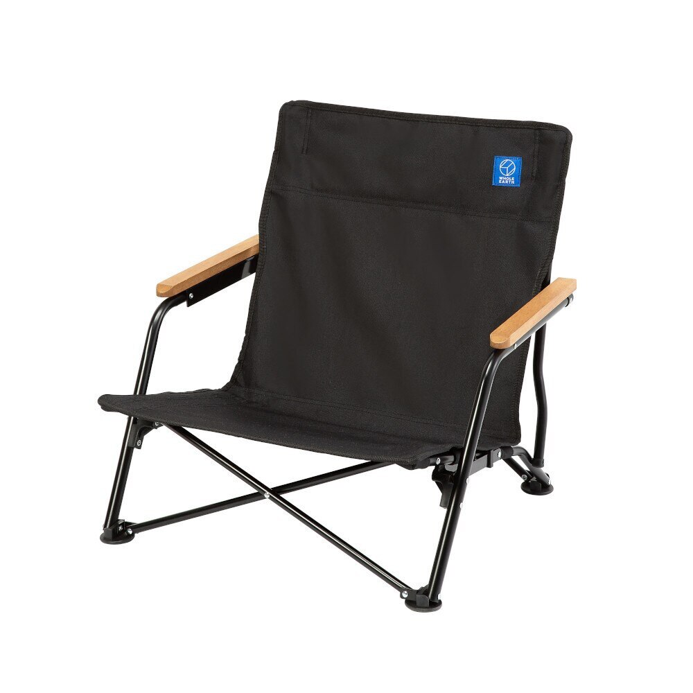 ホールアース（Whole Earth） アウトドアチェア スチール BONFIRE CHAIR WE2KDC10 BLK ブラック 庭 肘掛け ローチェア 収束型 コンパクト