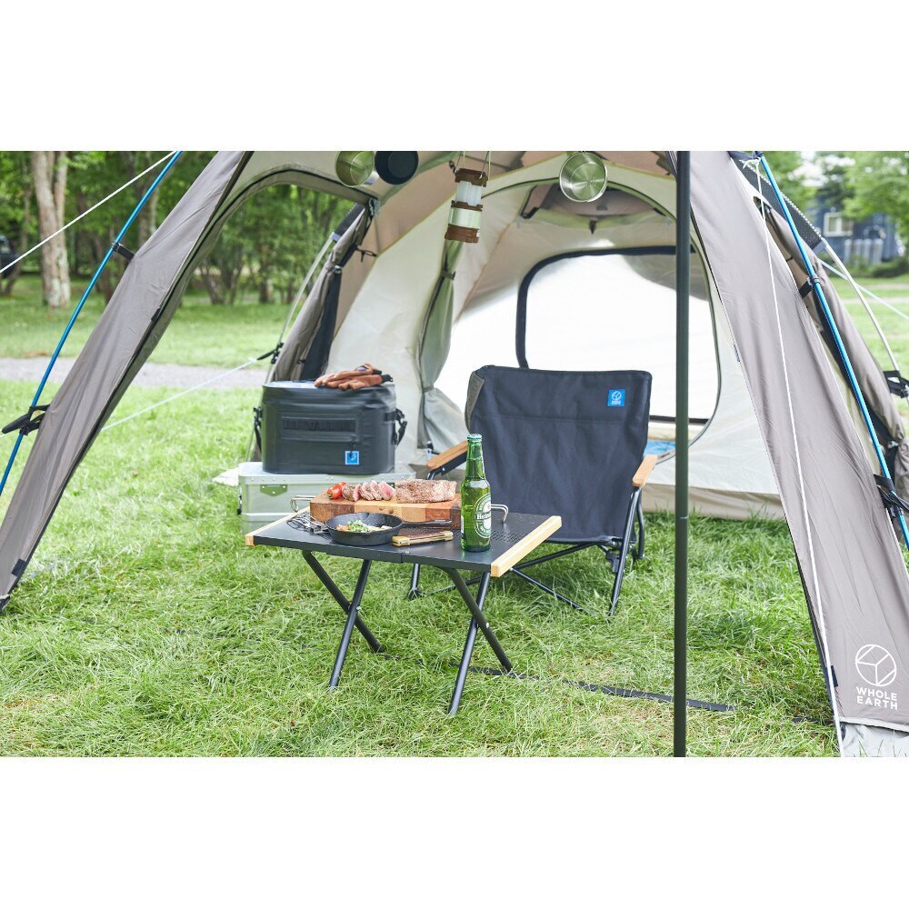 ホールアース（Whole Earth） キャンプ 椅子 アウトドアチェア スチール BONFIRE CHAIR WE2KDC10 OLV ※お一人様一点限り ローチェア