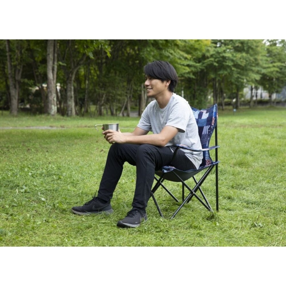 ホールアース（Whole Earth） アウトドアチェア キャンプ 椅子 折りたたみ コンパクト LUCKY TIME CHAIR WE2KDC08 BLK