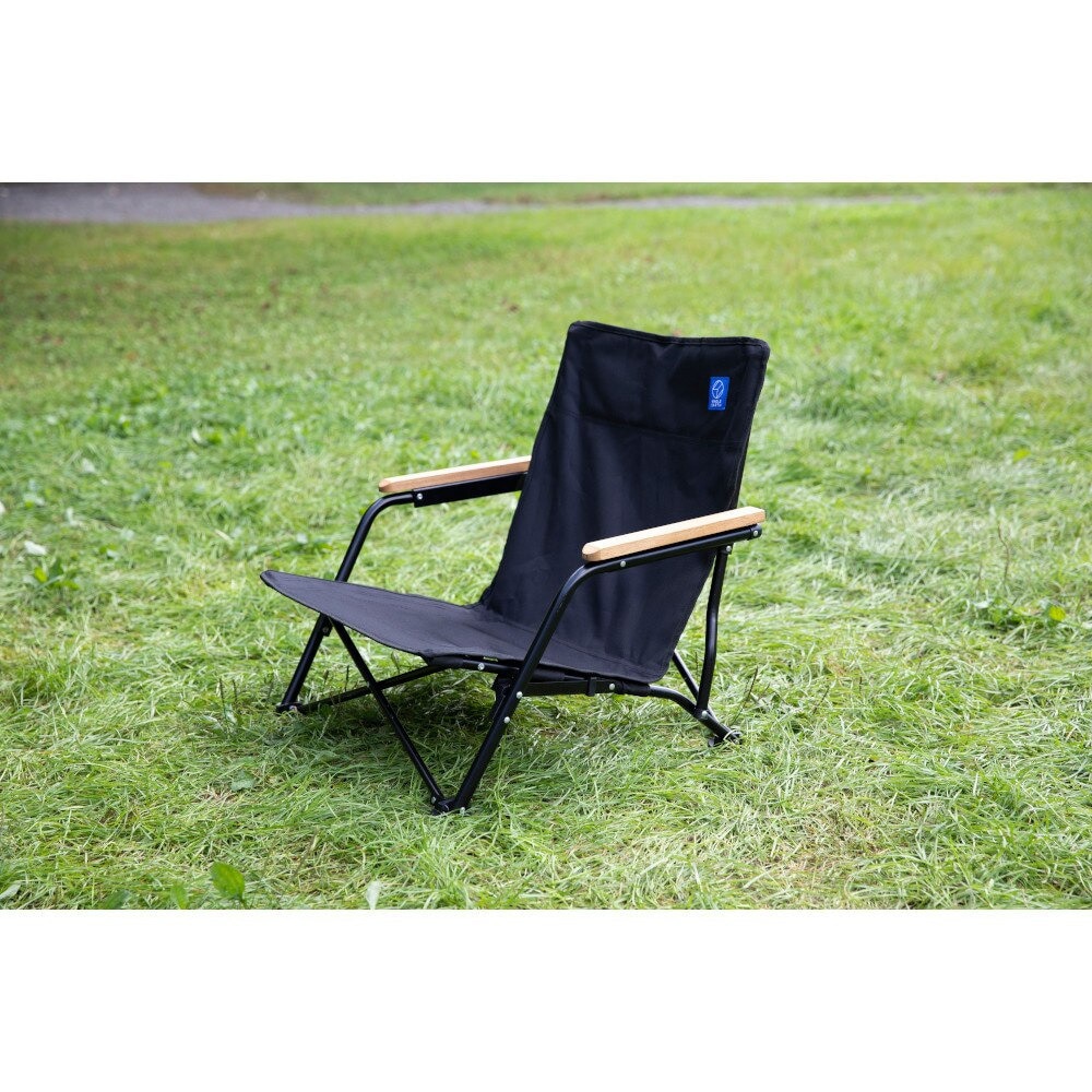 ホールアース（Whole Earth） アウトドアチェア キャンプ 椅子 ローチェア スチール BONFIRE CHAIR WE2KDC10 BLK