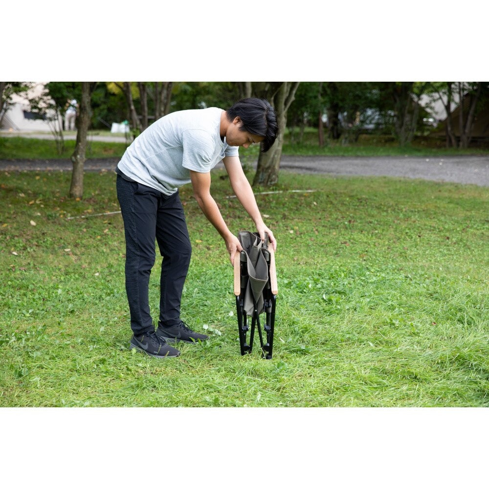 ホールアース（Whole Earth） 在庫限り アウトドアチェア キャンプ 椅子 ローチェア スチール BONFIRE CHAIR WE2KDC10 OLV