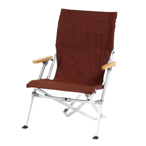 ＜エルブレス＞ チェア 折りたたみ椅子 ローチェア30 LV-091BRバーベキュー キャンプ アルミ 茶色 ブラウン 収納ケース画像