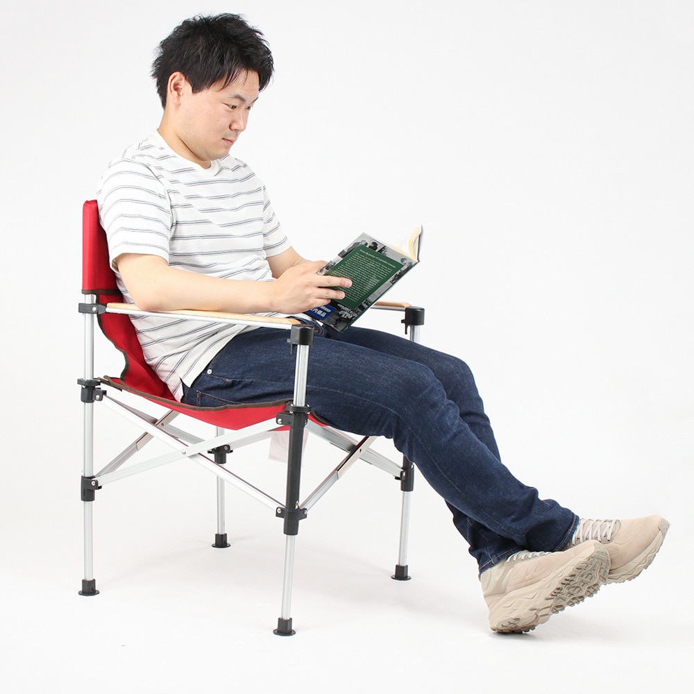 コールマン（Coleman）  チェア 椅子 ツーウェイキャプテン レッド 2000031282 キャンプ 高さ調整 