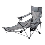その他ブランド（OTHER BRAND） キャンプ アウトドア 椅子 チェア 折りたたみ アーム付き リクライニングチェア sw233-GLY グレー