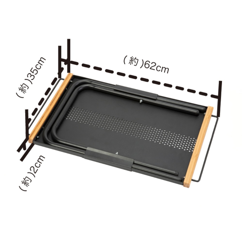 ホールアース（Whole Earth） ヒートレジスタント サイドテーブル WE2KDB09 BLK 耐熱 コンパクト