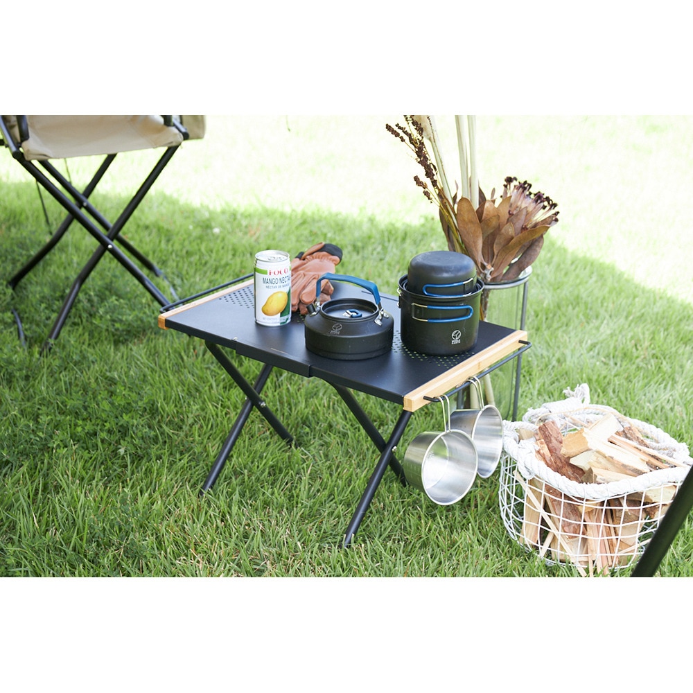ホールアース（Whole Earth） コンパクトテーブル HEAT-RESISTANT SIDE TABLE MINI WE2MDB16 BK