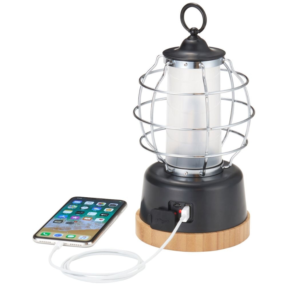 ロゴス（LOGOS） Bamboo キャビンランタン 74175020 LED ライト 照明 LED アウトドア キャンプ BBQ バーベキュー 軽量 USB蓄電式 防災