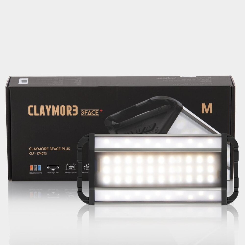 クレイモア（CLAYMORE） 3FACE+M CLF-1740TS-XB ライト ランタン 照明 アウトドア キャンプ BBQ 非常用  モバイルバッテリー アウトドア・キャンプ用品はエルブレス